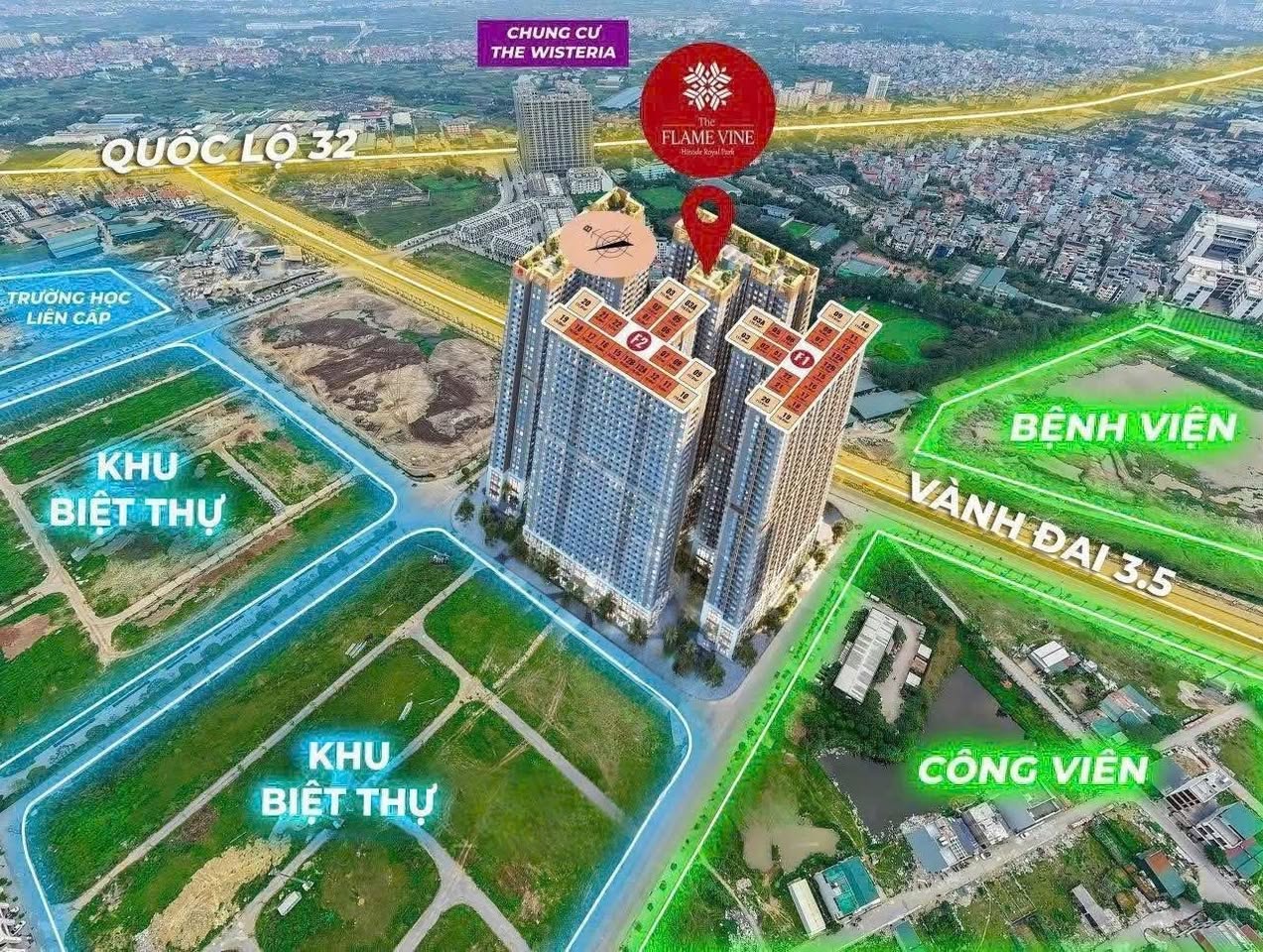 THE FLAME VINE – 73m² – VIEW BỂ BƠI